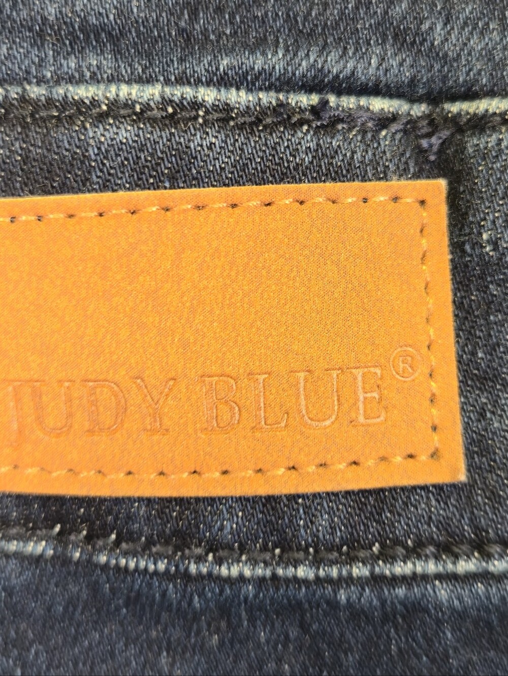 Judy Blue Overall Cut Off Jean Short Dark Stretch Denim Women's Size Large - Picture 12 of 15